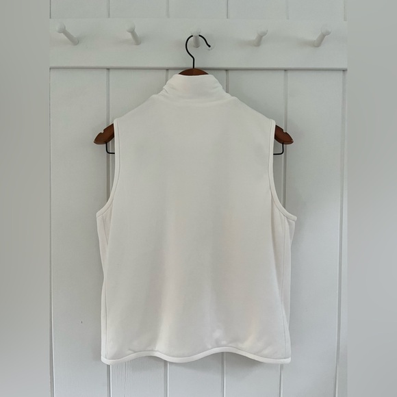 Ralph Lauren Golf Vintage Zip Vest Womens Small Mock Neck Ivory Brown Old Money - Picture 8 of 16